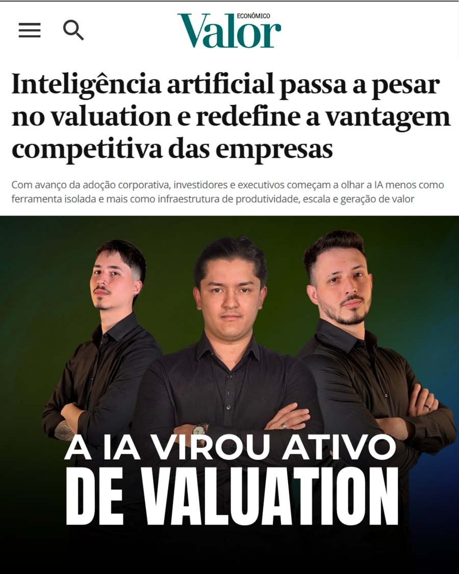Matéria no Valor Econômico: a IA virou ativo de valuation
